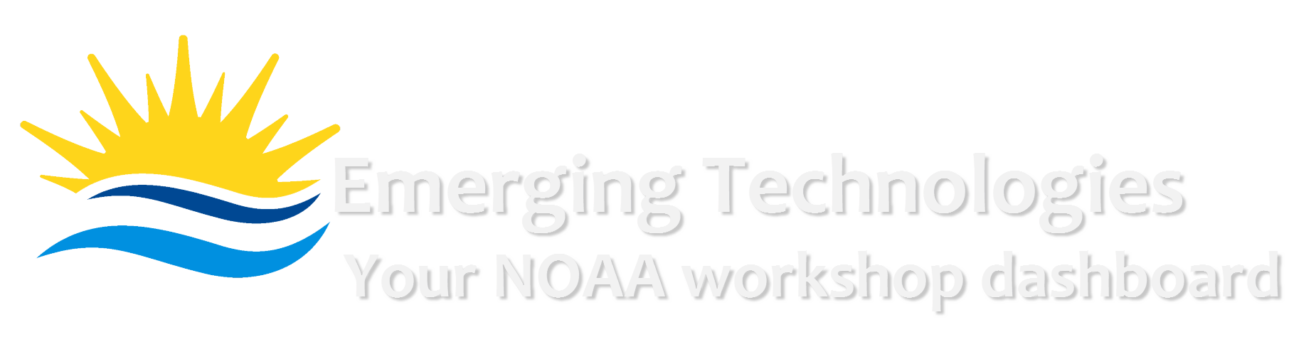 Emerging Technology Workshop emblem with rising sun and waves